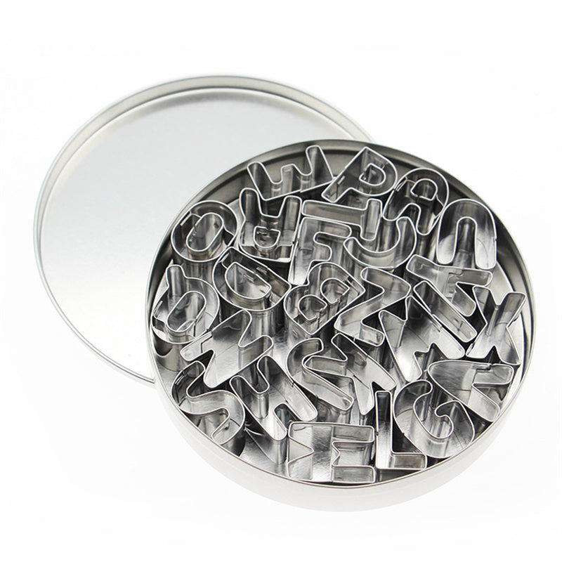 26 Alphabet Cookies Cutters Stainless Steel A-Z Mini Shape Biscuits Mold (BPA Free, No FDA) 26 Alphabet Cookies Cutters Stainless Steel A-Z Mini Shape Biscuits Mold (BPA Free, No FDA)